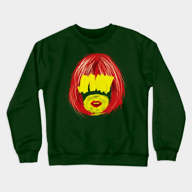 Exaggerated Sexy Red Hairs Crewneck Sweatshirt by Raimondi